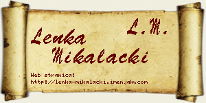 Lenka Mikalački vizit kartica